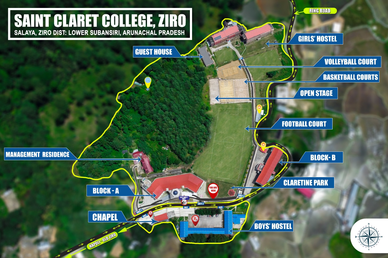 Saint Claret College campus map